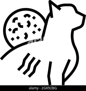 cat scratch disease line icon vector illustration Stock Vector Image ...