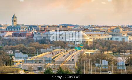 Washington, D.C. city skyline at twilight Stock Photo