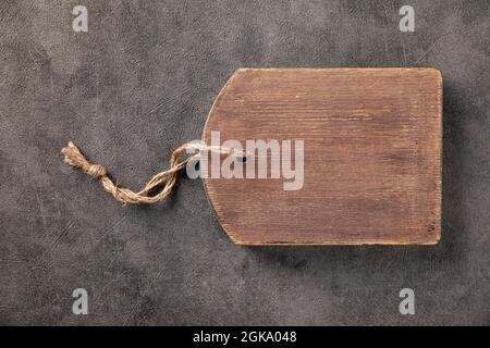Old wooden vintage chopping board  Stock Photo