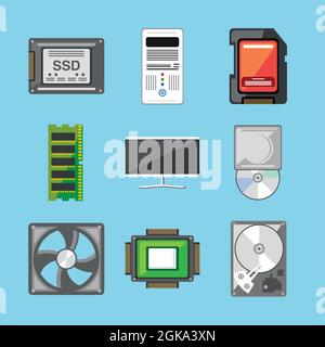 dvd case technology hardware device computer vector illustration ...