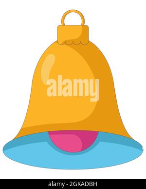 Simple flat style icon of Shiny Christmas tree toy isolated ion a white background. Stock Vector