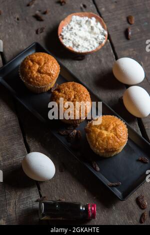 Indian traditional sweet motichur laddu or laddoo made of gram flour balls deep fried and dipped in sugar syrup Stock Photo