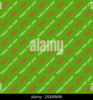Seamless background 2022 happy new year text on a diagonal,vector seamless holiday pattern 2022 new year for replacement chrome key, or printing on Stock Vector