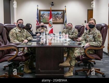 Members of the West Virginia National Guard and the West Virginia Joint Interagency Task Force for COVID-19 Vaccines shared best practices and lessons learned for COVID-19 vaccine distribution with Peru during a virtual workshop held March 2, 2021. The purpose of the workshop, built upon the established SPP relationship between the WVNG and Peru, was to assist Peru in overcoming obstacles and challenges facing their nation as they begin vaccinating their population. Stock Photo