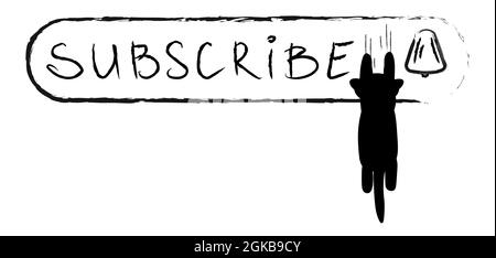 Vector black and white subscribtion button Stock Vector