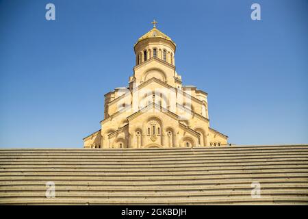 Holy Trinity Cathedral of Tbilisi, Sameba in Georgia Stock Photo