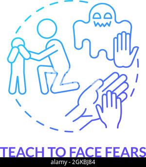 Fear blue gradient concept icon Stock Vector Image & Art - Alamy