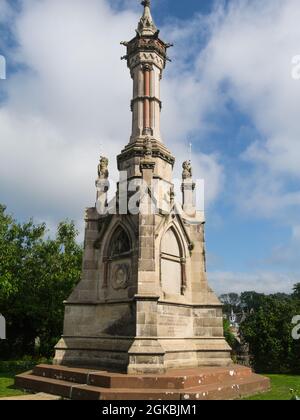 Memorial of Randolph Stewart 9th Earl of Galloway Newton Stewart Dumfries and Galloway Scotland  Gateway to Galloway Hills Stock Photo