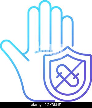 Microbes protection gradient linear vector icon Stock Vector