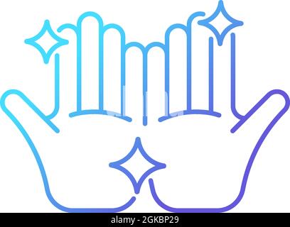 Clean hands gradient linear vector icon Stock Vector