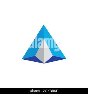 abstract mountain A stylish logo icon flat concept vector graphic design Stock Vector