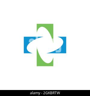 abstract medical stylish logo icon flat concept vector graphic design Stock Vector