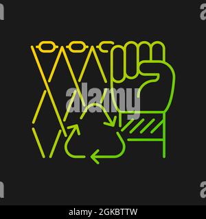 Ghost net bracelets gradient vector icon for dark theme Stock Vector