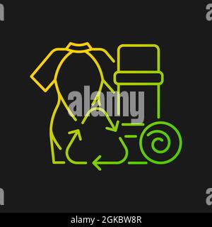 Yoga mats from recycled wetsuits gradient vector icon for dark theme Stock Vector