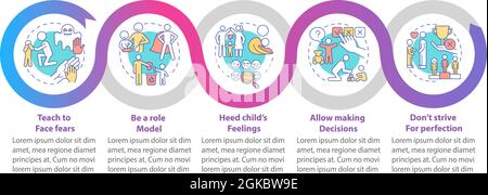 Parenting tips vector infographic template Stock Vector