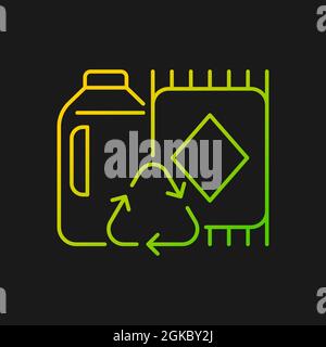 Rugs from recycled materials gradient vector icon for dark theme Stock Vector