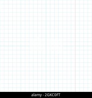 Notebook paper texture lined page template. Blank paper sheet with lines for memo, homework or exercises Simple vector illustration Stock Vector