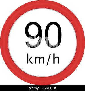 Speed Limit Sign 20 Km H Icon Vector Illustration 30718099, 47% OFF