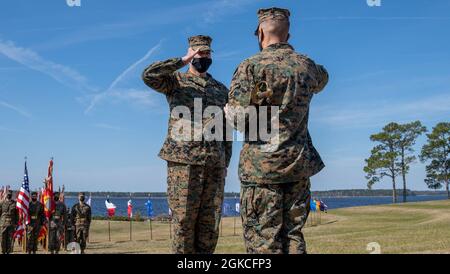 Col. George Markert, chief of staff, 2nd Marine Logistics Group speaks ...