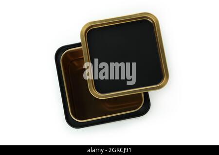 Empty coffee box isolated on white background Stock Photo