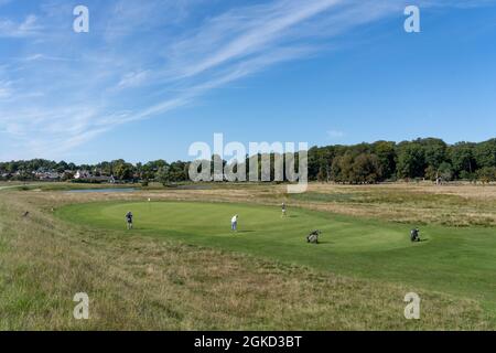 Golf Course in Jaegersborg Deer Park, Copenhagen Stock Photo