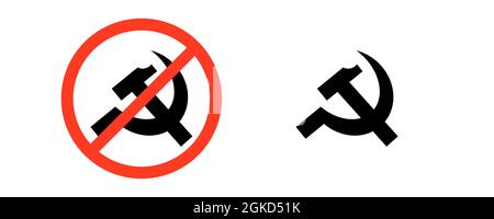 Sign stop communism danger sign. Stock Vector