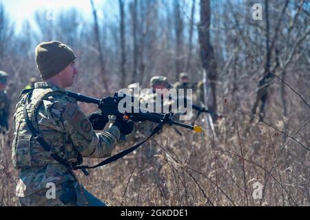 Master Sgt. Brian Cowles, a squad leader with the 910th Security Forces ...