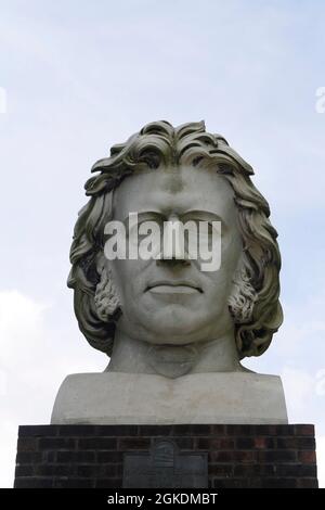 Sir Joseph Paxton Statue, London, United Kingdom, Stock Photo