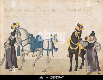 Vintage medieval art with Knights and Jousting parade painting illustration Stock Photo