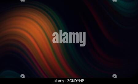 Abstract gradient flowing waves of dark colors, seamless loop. Motion. Curved colorful texture with smoothly moving light flares Stock Photo