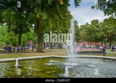 Spa Park Monheimsallee, Aachen, North Rhine-Westphalia, Monheimsfontaene, Germany Stock Photo