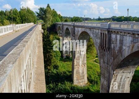 Viaduct near Stanczyki, Warminsko-Mazurskie, Warminsko-Mazurskie, Poland Stock Photo