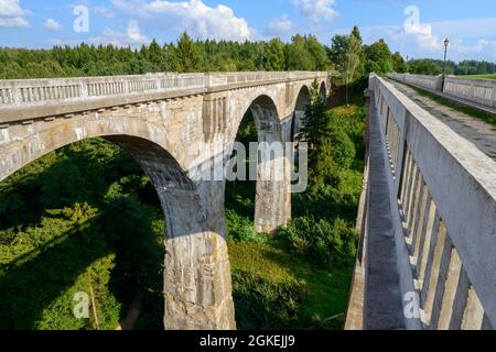 Viaduct near Stanczyki, Warminsko-Mazurskie, Warminsko-Mazurskie, Poland Stock Photo