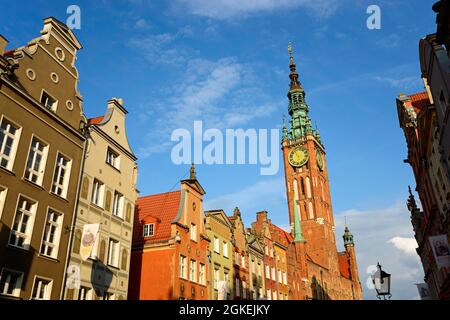 Legal City Hall, Long Street, Old Town, Gdansk, Pomerania, Legal City, Ratusz Glownego Miasta, Dluga, Gdansk, Poland Stock Photo