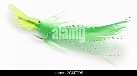 Artificial shirm in hook as sea fishing rig Stock Photo