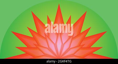 Abstract background texture natural floral lotus petal plant ray shiny icon element digital art graphic design wallpaper pattern vector illustration Stock Vector
