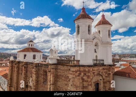 Church of Convento de San Felipe Neri monastery, Sucre, Bolivia Stock Photo