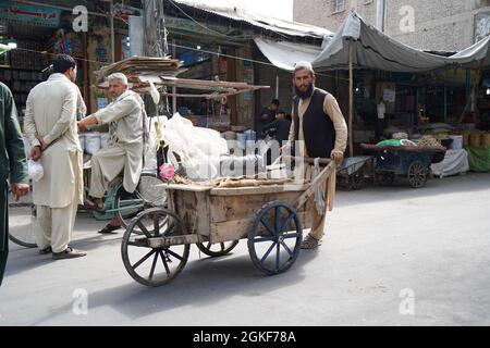 This photo was taken after the Taliban be controlled Afghanistan, the Jalalabad city. Stock Photo