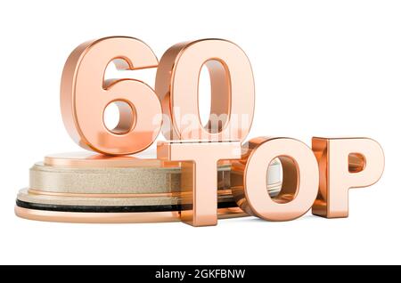 Top 10, podium award. 3D rendering isolated on white background Stock Photo