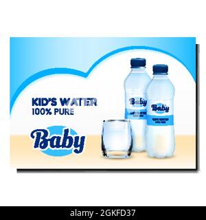 Baby Water Creative Promotional Banner Vector Stock Vector