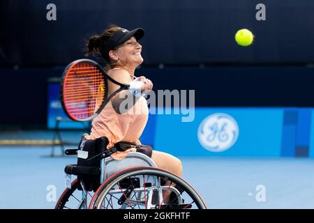 RSTE-TOKIO (KOTO-KU), JAPAN - AUGUST 28:  Auftaktmatch in der ersten Runde von KRUEGER, Katharina (GER) vom Zehlendorfer Wespen (Berlin), geboren am 0 Stock Photo