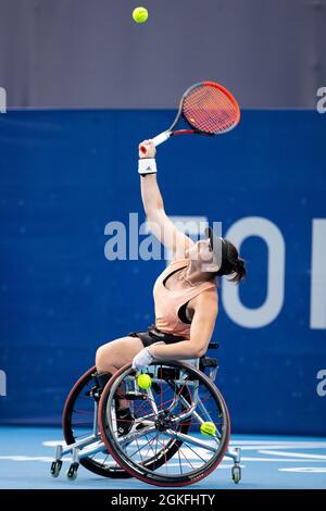 RSTE-TOKIO (KOTO-KU), JAPAN - AUGUST 28:  Auftaktmatch in der ersten Runde von KRUEGER, Katharina (GER) vom Zehlendorfer Wespen (Berlin), geboren am 0 Stock Photo