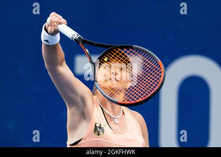 RSTE-TOKIO (KOTO-KU), JAPAN - AUGUST 28:  Auftaktmatch in der ersten Runde von KRUEGER, Katharina (GER) vom Zehlendorfer Wespen (Berlin), geboren am 0 Stock Photo