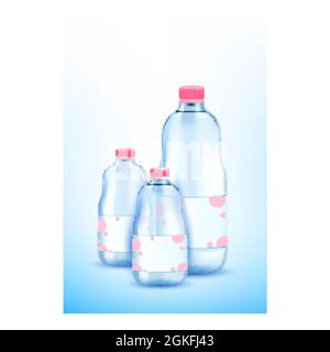 Mineral Water Creative Promotional Poster Vector Stock Vector