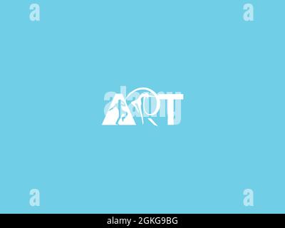 ART LOGO DESIGN WITH NEGATIVE SPACE EFFECT Stock Vector