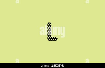letter L logo with boxes effect negative space effect for illustration use Stock Vector