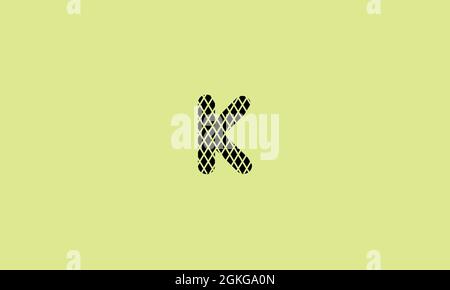 letter k logo with boxes effect for illustration use Stock Vector