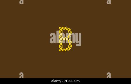 letter b logo with lines effect or boxes effect for illustration use Stock Vector