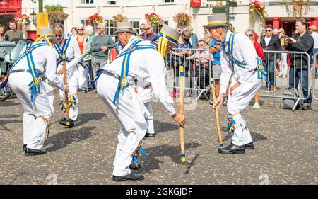 Traditional Morris dancers putting on a demonstration at the annual Heritage weekend Stock Photo