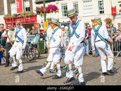 Traditional Morris dancers putting on a demonstration at the annual Heritage weekend Stock Photo